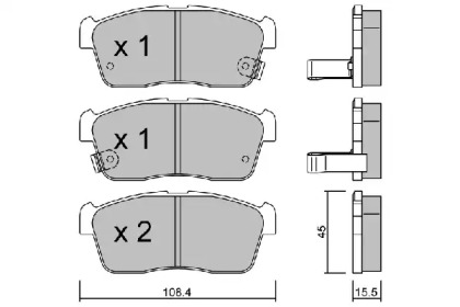 Комплект тормозных колодок AISIN BPSZ-1901